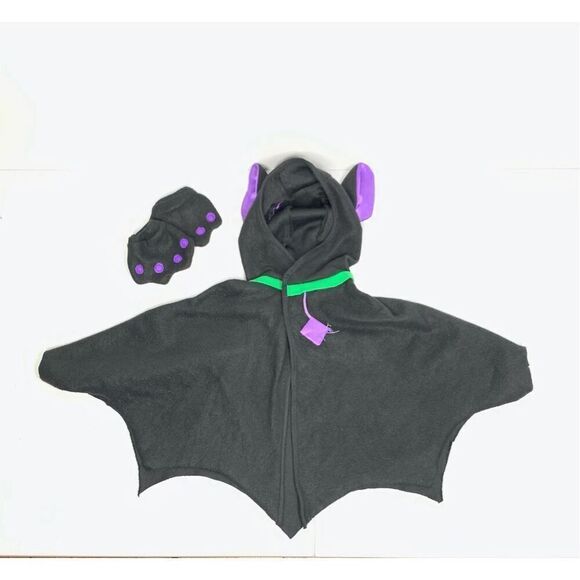 Rubies Costume Lil Bat Cape, Gloves & Hat Infant Baby Size 1-2 ~ 12-18 Months - Picture 2 of 3